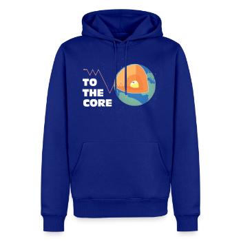 Earth Core An Open Earth Illustration With The - Men's Premium Hoodie - royal blue - Front