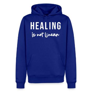 Healing Is Not Linear - Men's Premium Hoodie - royal blue - Front