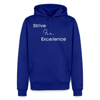 Strive For Excellence White - Men's Premium Hoodie - royal blue - Front