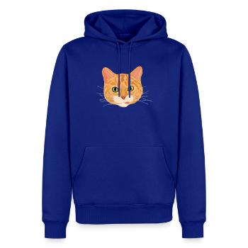 Cute Orange Cat Face - Men's Premium Hoodie - royal blue - Front