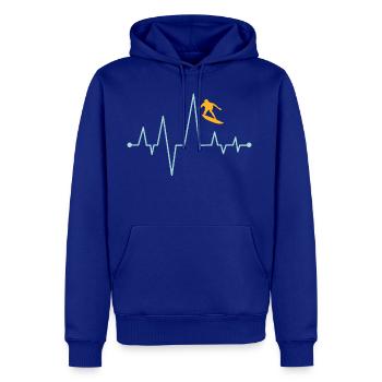 Surfing Heart Rate Monitor Funny Surfers - Men's Premium Hoodie - royal blue - Front
