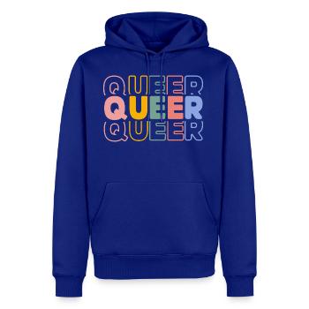 Queer Typography Design - Men's Premium Hoodie - royal blue - Front