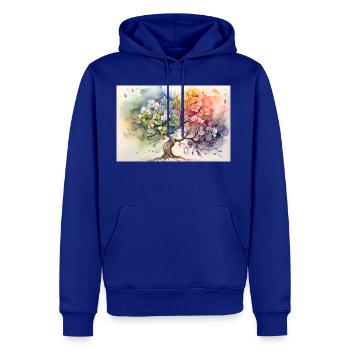 Watercolor Tree of Seasons - Men's Premium Hoodie - royal blue - Front