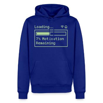Loading... 7% Motivation Remaining - Men's Premium Hoodie - royal blue - Front