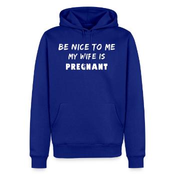 Mens New Expecting Dad Wife Pregnant 2018 New Baby - Men's Premium Hoodie - royal blue - Front