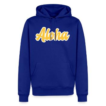 Aloha Hawaiian Greeting - Men's Premium Hoodie - royal blue - Front