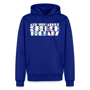 Ask Me About Speech Therapy - Men's Premium Hoodie - royal blue - Front