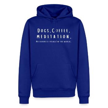 Meditation Coffee And Dogs - Men's Premium Hoodie - royal blue - Front