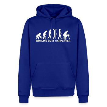 Evolution world s best carpenter T Shirt - Men's Premium Hoodie - royal blue - Front