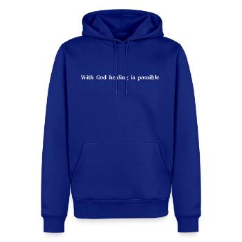 With God, healing is possible - Men's Premium Hoodie - royal blue - Front