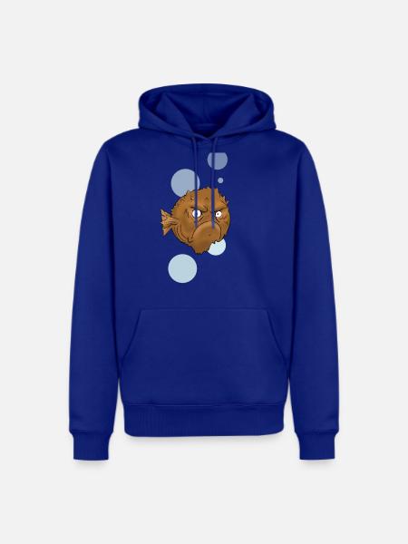 Grouchy Fish - Men's Premium Hoodie - royal blue