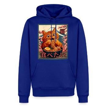Chat Ramen Japonais Art graphique Drôle Anime Kawaii - Molleton à capuche Premium pour homme - bleu roi - Devant