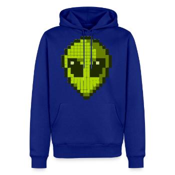 Green Alien Face - Men's Premium Hoodie - royal blue - Front