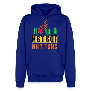 Meteor image with how a meteor matters text design - Men's Premium Hoodie - royal blue - Front