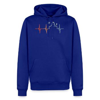 DJ Heartline Retro Look - Men's Premium Hoodie - royal blue - Front