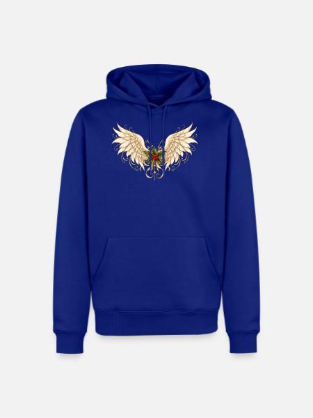 Holly Winged Halo Ornament - Men's Premium Hoodie - royal blue