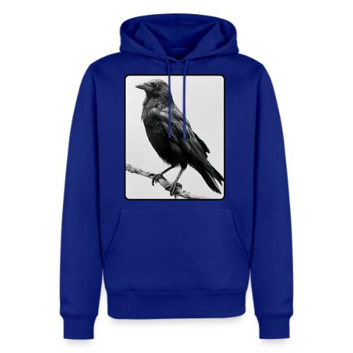 Raven Black and White Art Design - Men's Premium Hoodie
