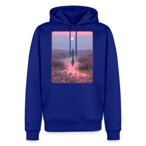 Ethereal Sunset Flower Field Art - Men's Premium Hoodie