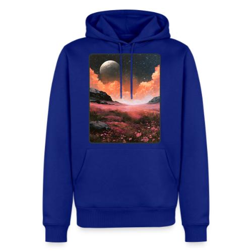 Moonlit Fantasy Flower Landscape - Men's Premium Hoodie