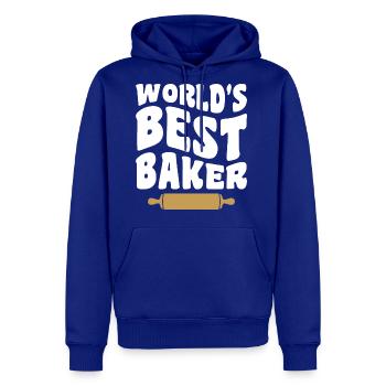 World s Best Baker Groovy Fun Baking Sayings - Men's Premium Hoodie - royal blue - Front
