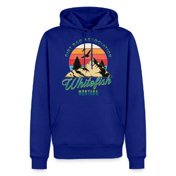 Dirt Bag Association Whitefish Montana - Men's Premium Hoodie - royal blue - Front