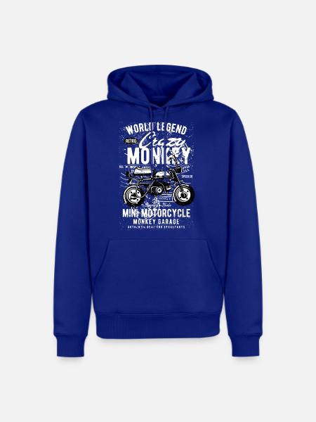 Crazy Monkey Shirt - Men's Premium Hoodie - royal blue