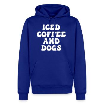 Iced Coffee And Dogs - Men's Premium Hoodie - royal blue - Front