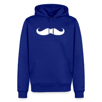 White Mustache - Men's Premium Hoodie - royal blue - Front