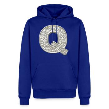 Q, letter, letter Q, initial, initial Q, monogram, - Men's Premium Hoodie - royal blue - Front