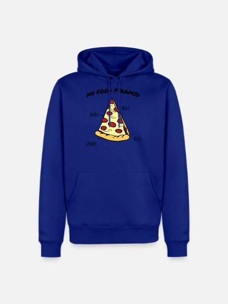 Pizza Slice Food Pyramid Funny pizza - Men's Premium Hoodie - royal blue