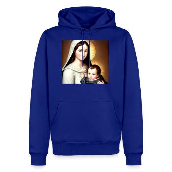 Mother Mary and Baby Jesus - Men's Premium Hoodie - royal blue - Front