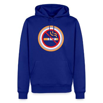No Smoking Sign Cigarette Icon With Red Prohibited - Men's Premium Hoodie - royal blue - Front