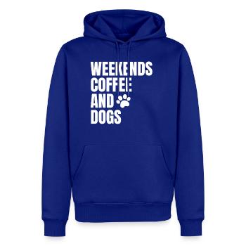 Weekends Coffee And Dogs - Men's Premium Hoodie - royal blue - Front