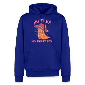 No Tags No Restarts Funny Cowboy Apparel - Men's Premium Hoodie - royal blue - Front
