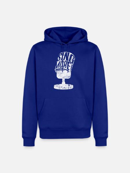Singer Singing Microphone - Men's Premium Hoodie - royal blue