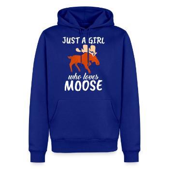 Just A Girl Who Loves Moose Clothes Outfit Moose - Men's Premium Hoodie - royal blue - Front
