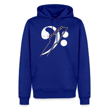 Bass Clef Guitar Bass Player - Men's Premium Hoodie - royal blue - Front