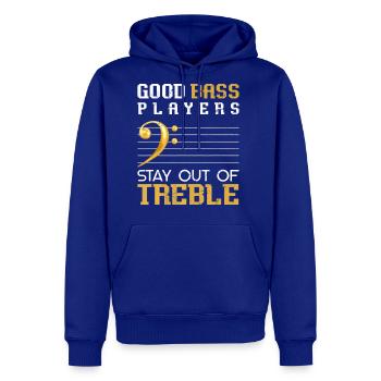 Bass Clef Funny Bass Player Bass Guitar - Men's Premium Hoodie - royal blue - Front