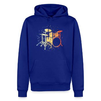 Trap Set Look Music Band Drum Kit - Men's Premium Hoodie - royal blue - Front