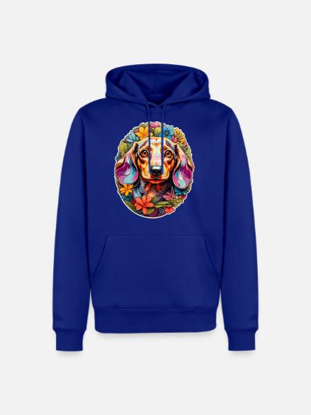 Dachshund face - Men's Premium Hoodie - royal blue