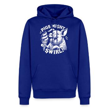 Pig Eating Ice Cream - Men's Premium Hoodie - royal blue - Front