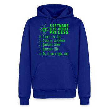Software Development Process Funny Coding Humor - Men's Premium Hoodie - royal blue - Front