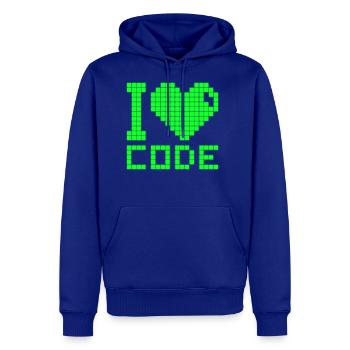 I Love Code Mono - Men's Premium Hoodie - royal blue - Front