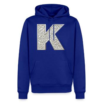 K, letter, letter K, initial, initial K, monogram, - Men's Premium Hoodie - royal blue - Front