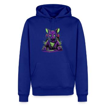Cat DJ Turntable Deejay Kitten Music Cyberpunk - Men's Premium Hoodie - royal blue - Front