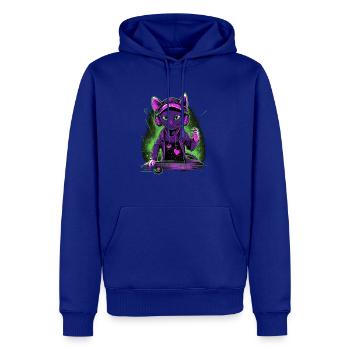 Cat DJ Turntable Deejay Kitten Music Cyberpunk - Men's Premium Hoodie - royal blue - Front