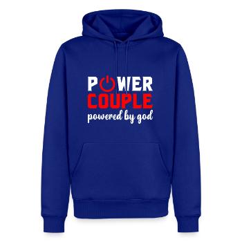 Power Couple Powered God - Men's Premium Hoodie - royal blue - Front