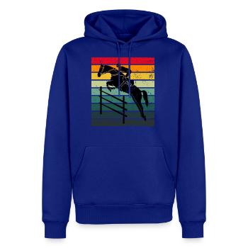 Retro Equestrian Jumping - Men's Premium Hoodie - royal blue - Front