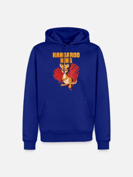 Kangaroo King - Men's Premium Hoodie - royal blue