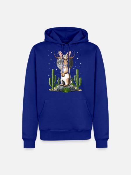 Jackalope Cryptid Rabbit - Men's Premium Hoodie - royal blue